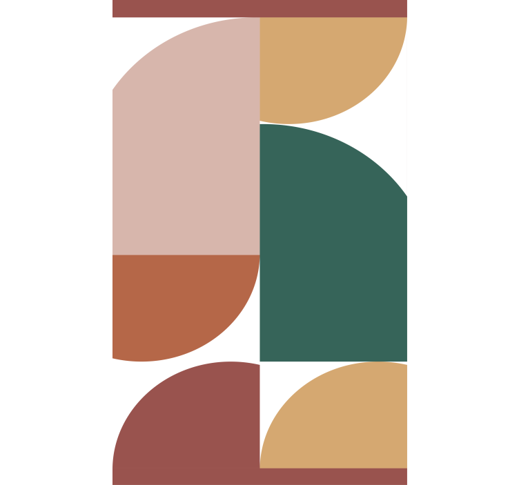 ロール スクリーン オシャレ 幾何学的円パターン - TENSTICKERS