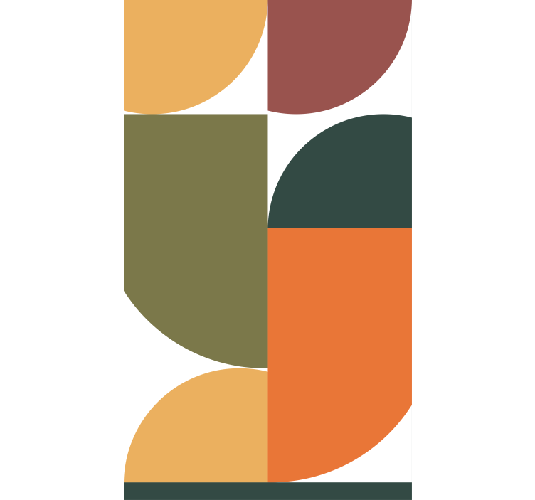 ロール スクリーン オシャレ 幾何学的形状の融合 - TENSTICKERS