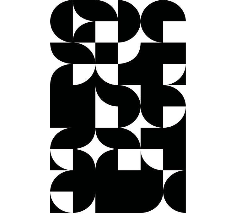 ロール スクリーン オシャレ エネルギッシュな幾何学模様 - TENSTICKERS