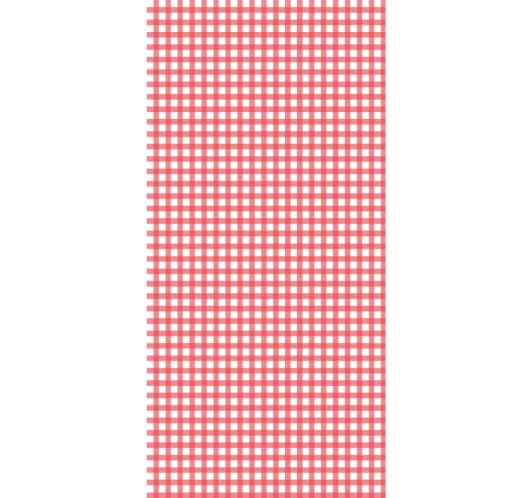 赤いチェックの装飾キッチンブラインド - TENSTICKERS