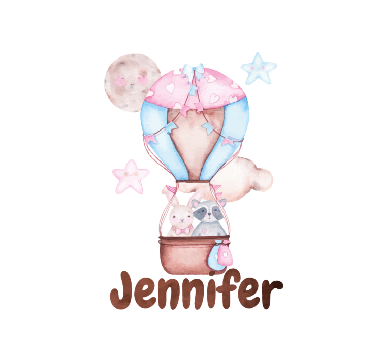 ブラインド 子供部屋 名前入り熱気球 - TENSTICKERS