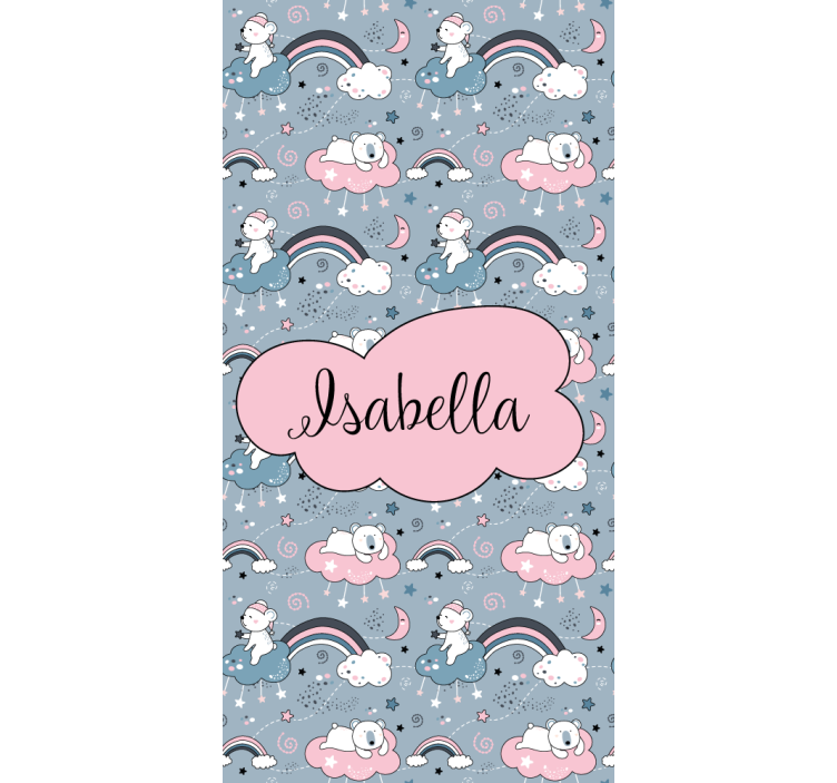 ブラインド 子供部屋 名前入りのクマの虹 - TENSTICKERS