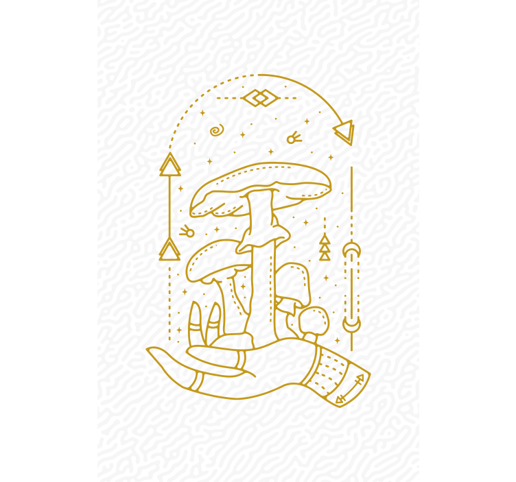 ブラインド 花や植物キノコの手の贈り物 - TENSTICKERS