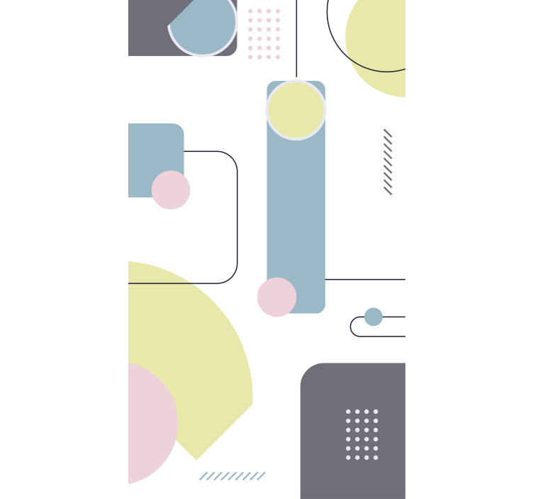 ロール スクリーン オシャレ 幾何学模様の遊び - TENSTICKERS