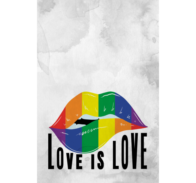 ブラインド テキスト付きレインボーリップアート - TENSTICKERS