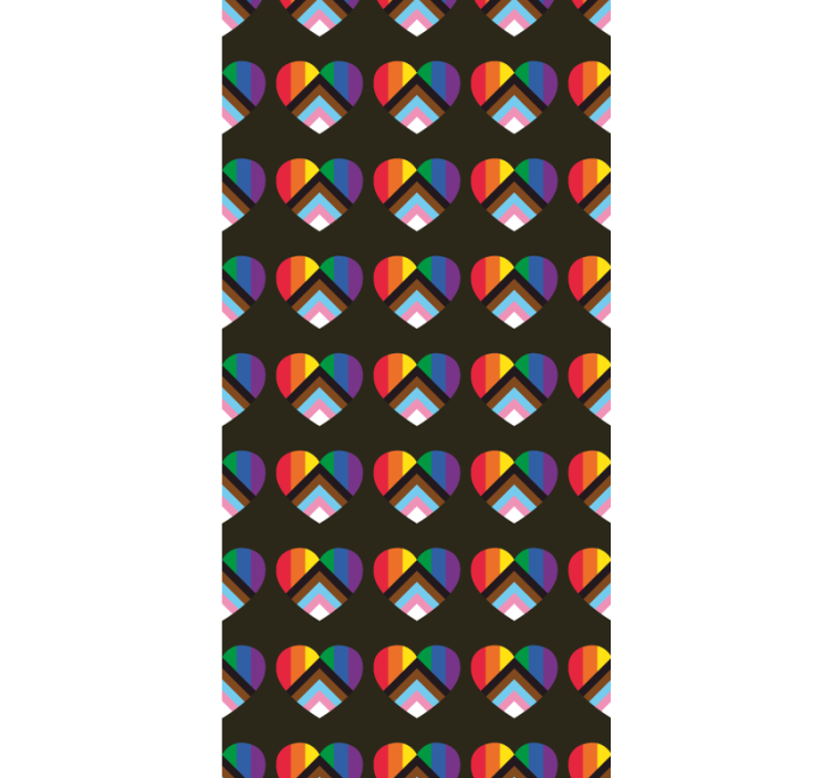 楽しい ブラインド ハート模様の鮮やかなデザイン - TENSTICKERS