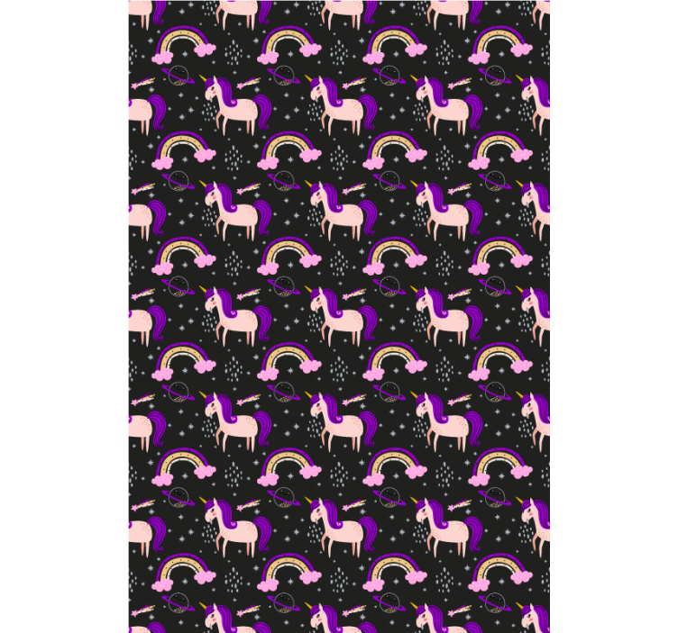 ブラインド 子供部屋 ピンクのユニコーンとアーチ - TENSTICKERS