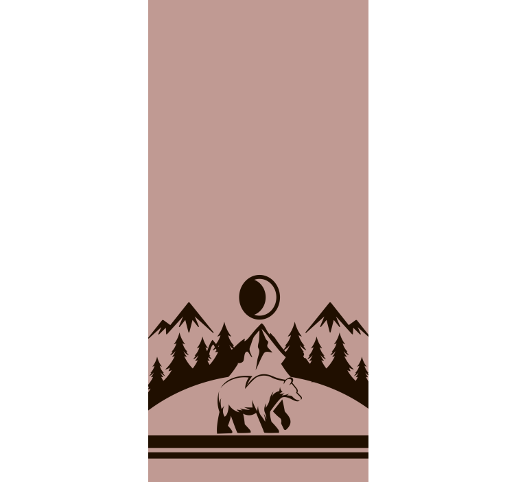 ブラインド 動物 クマと山々 - TENSTICKERS