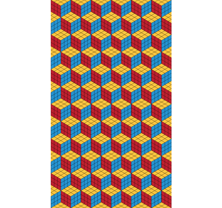 ブラインド オタク カラフルキューブパターン - TENSTICKERS