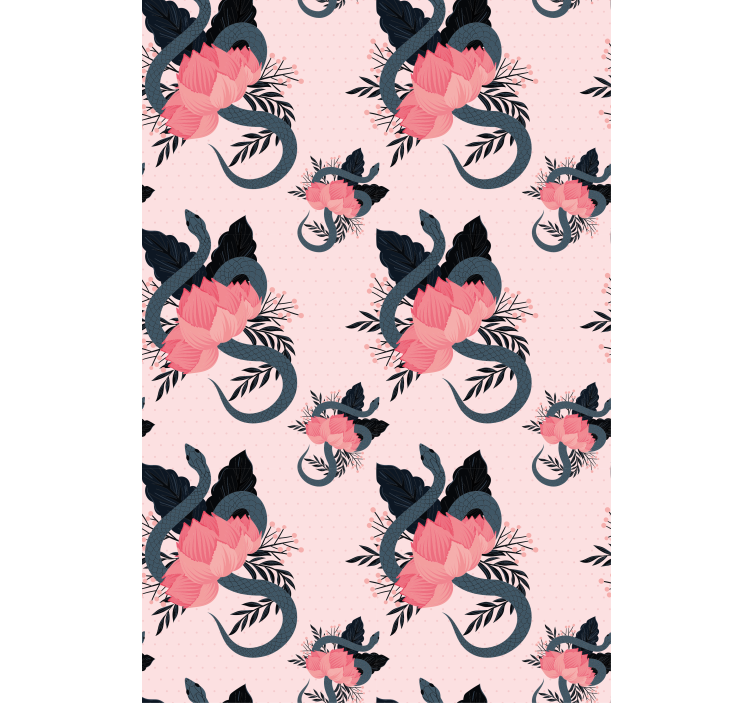 ブラインド 花や植物 蛇と花のデザイン - TENSTICKERS