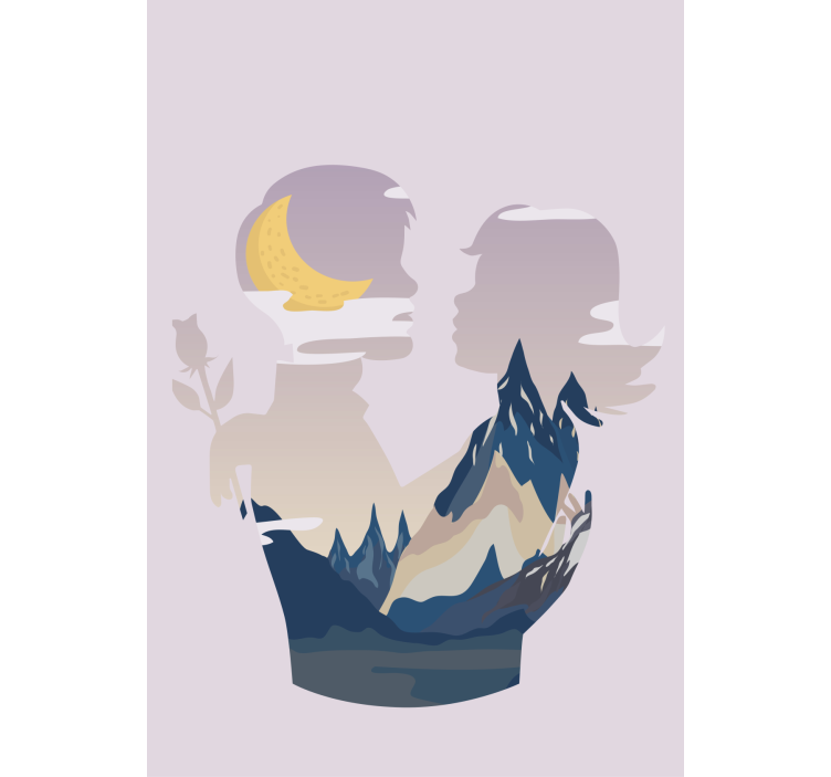 ブラインド オリジナル 夜の山の風景 - TENSTICKERS