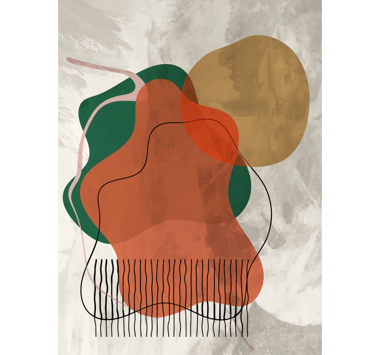 抽象的なコラージュアートワークブラインド絵画 - TENSTICKERS