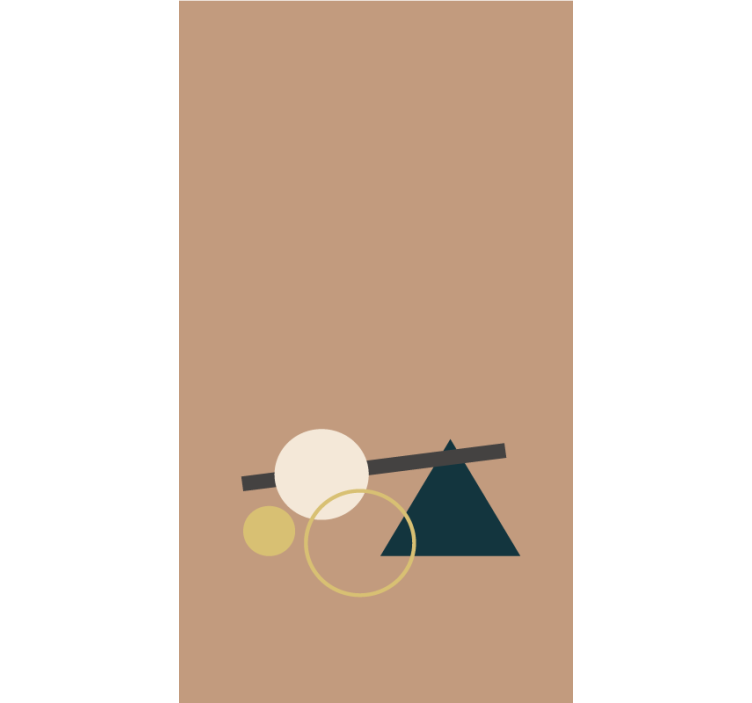 ロール スクリーン オシャレ 幾何学模様のバランス - TENSTICKERS