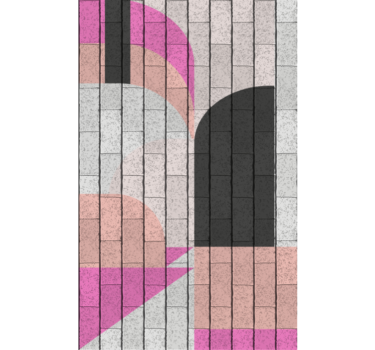 ロール スクリーン オシャレ 幾何学的建築パターン - TENSTICKERS