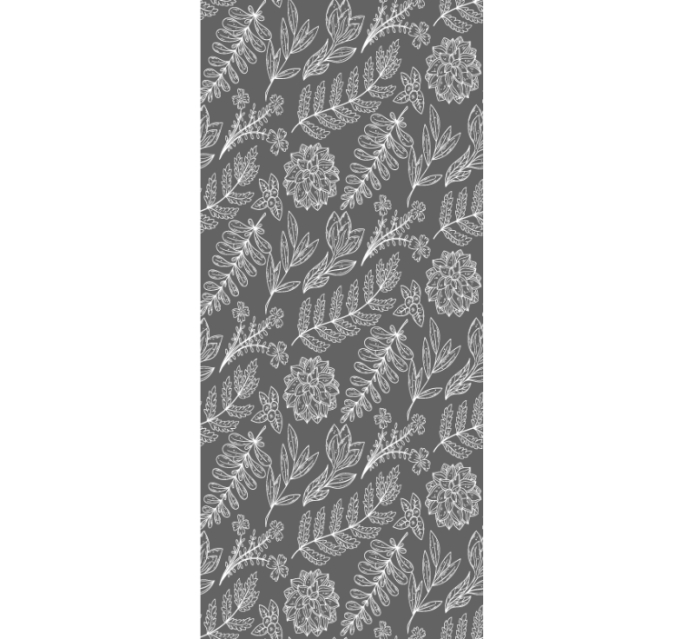 ブラインド 花や植物 フローラルアウトラインパターン - TENSTICKERS