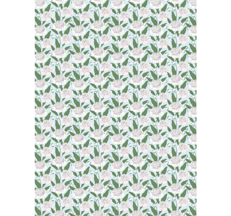 ブラインド 花や植物 ホワイトピオニー柄 - TENSTICKERS