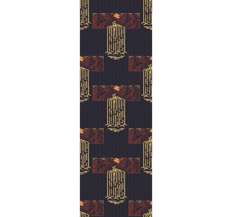 ブラインド もっとヴィンテージ 滝のある夕焼け - TENSTICKERS