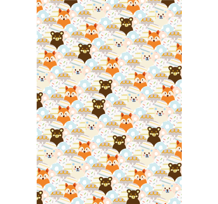 ブラインド 動物 赤ちゃんの森の顔 - TENSTICKERS