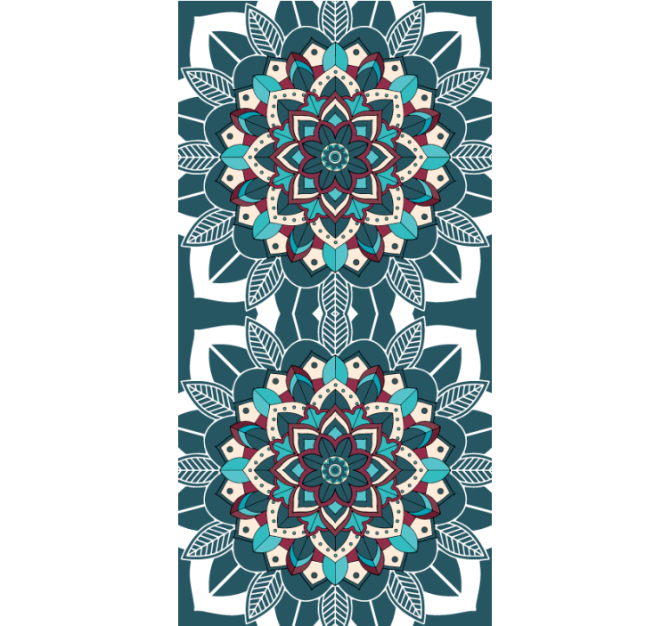 ブラインド テクスチャとパターン エレガントな青いタイル - TENSTICKERS