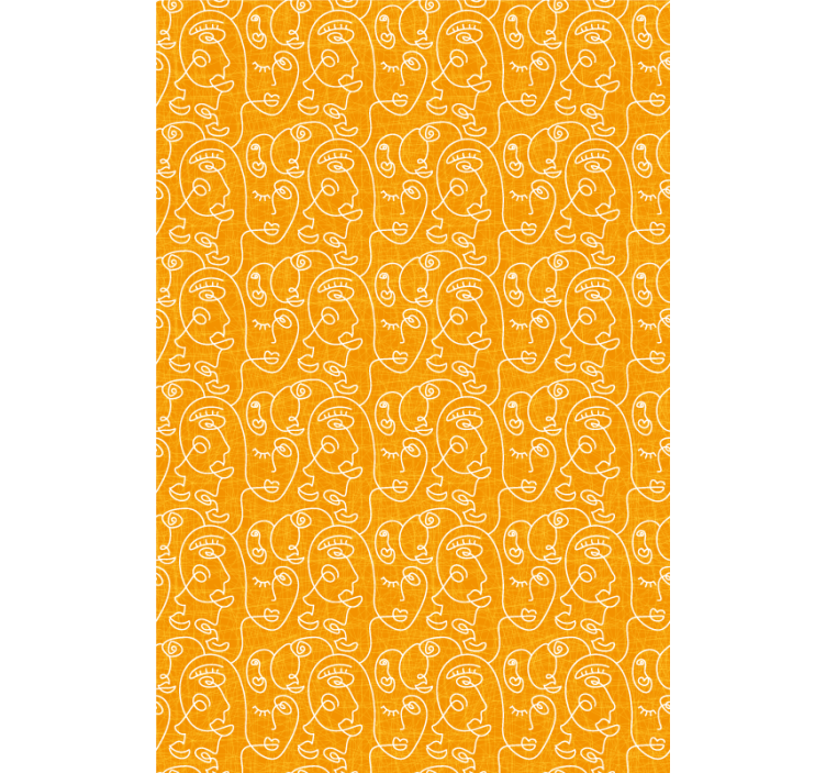 柄物スタイライズドフェイスパターン - TENSTICKERS