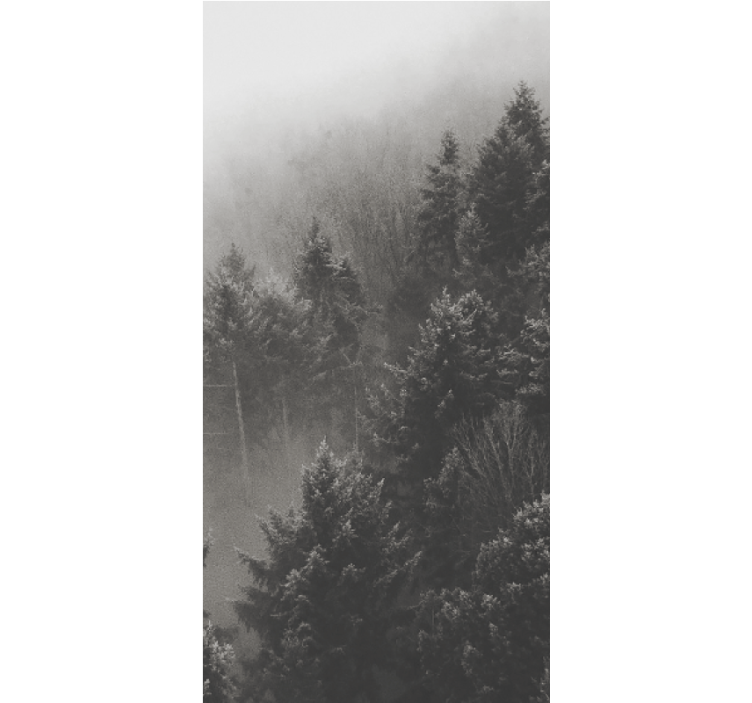 ブラインド 木 グレーの森のシルエット - TENSTICKERS