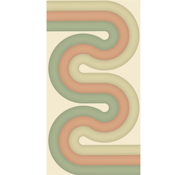 リビング カーテン ブラインド 曲線模様 - TENSTICKERS