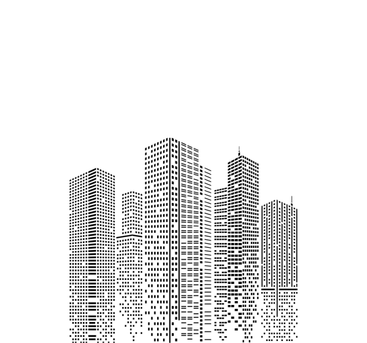 スカイライン オフィス オリジナル ブラインド - TENSTICKERS