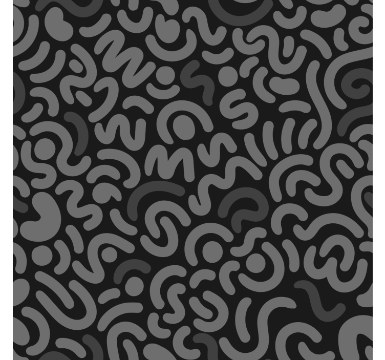 リビング カーテン ブラインド 抽象的な黒い丸い線 - TENSTICKERS