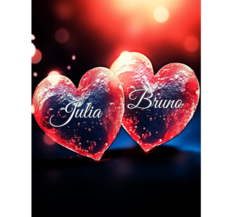 オーダー ブラインド 名前入りハート - TENSTICKERS