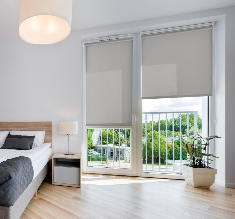 グレーの半透明ブラインド - TENSTICKERS