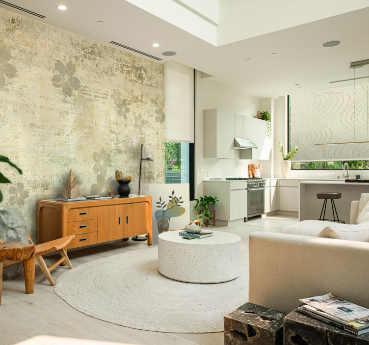 リビング カーテン ブラインド 微妙な波模様 - TENSTICKERS