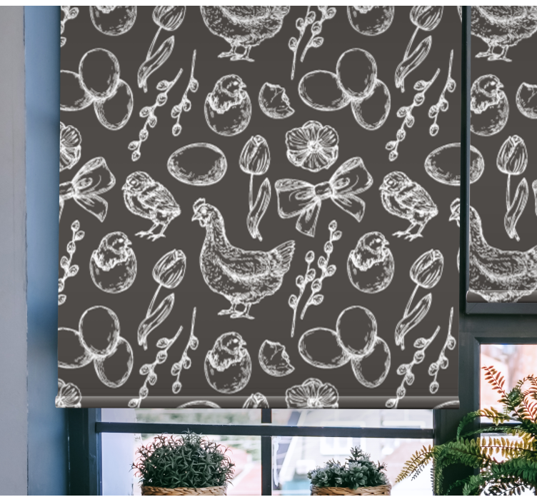 ブラインド 動物 魅力的なニワトリの模様 - TENSTICKERS