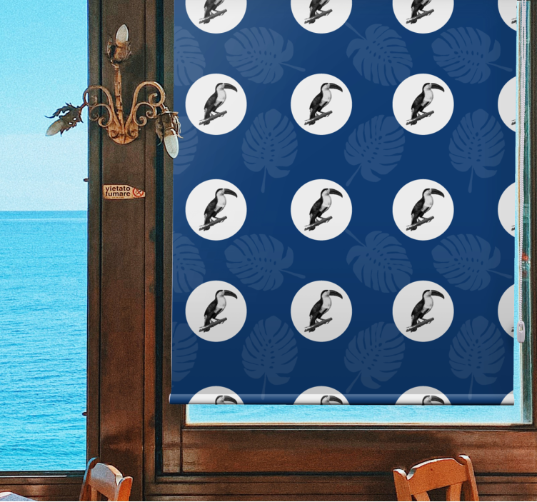 ブラインド 動物 トロピカル・トゥーカン柄 - TENSTICKERS