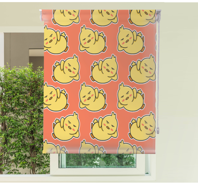 ブラインド 動物 イエローベイビーシックキャラクター - TENSTICKERS