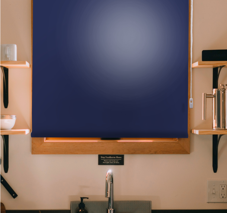 遮光ローラーブラインドディープネイビーシェード - TENSTICKERS