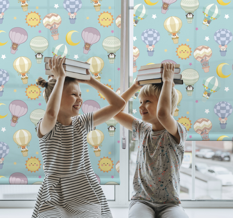 ブラインド 子供部屋 熱気球と太陽 - TENSTICKERS