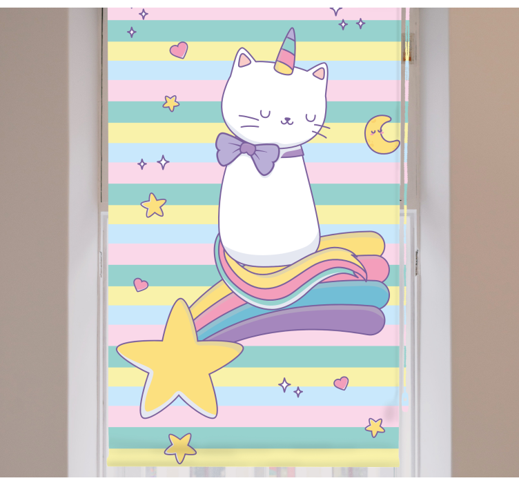 ブラインド 子供部屋 魔法の猫ユニコーン - TENSTICKERS