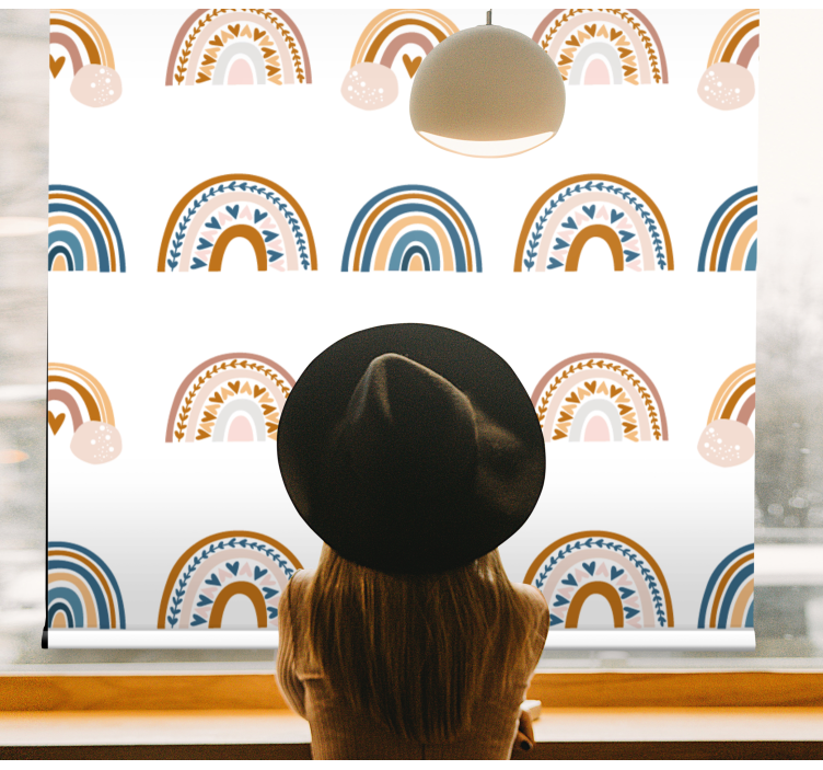 ブラインド 子供部屋 北欧の虹のモチーフ - TENSTICKERS