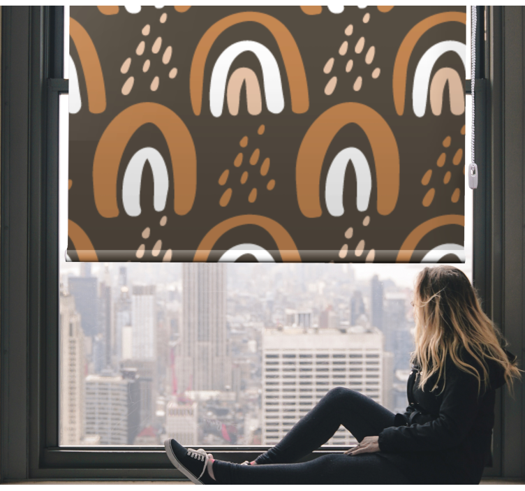 ブラインド 子供部屋 自然な色合いの虹 - TENSTICKERS