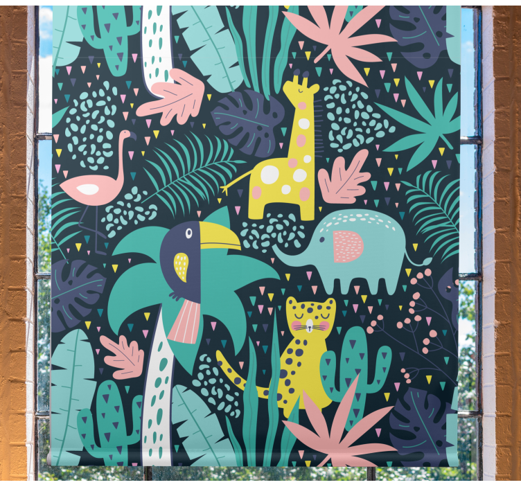 ブラインド 子供部屋 トロピカルノルディックアニマルズ - TENSTICKERS