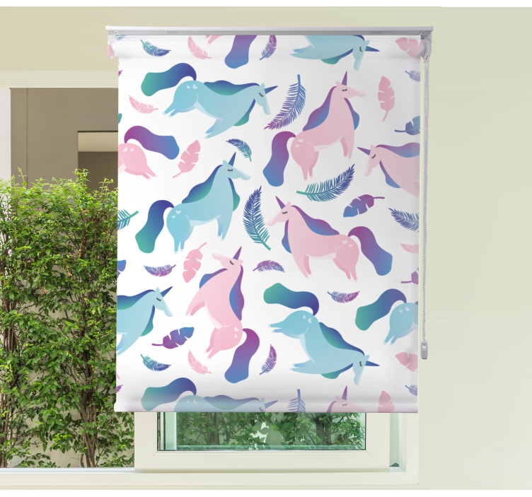 ブラインド 子供部屋 ユニコーンと羽根 - TENSTICKERS