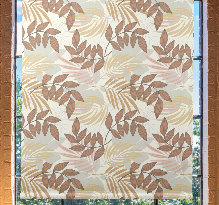 ブラインド 花や植物 繊細な葉の模様 - TENSTICKERS