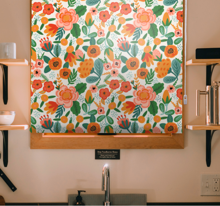 ブラインド 花や植物 フラワーアレンジメントデザイン - TENSTICKERS