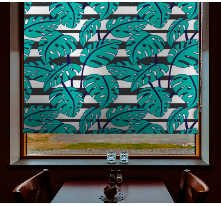 ブラインド 花や植物 豊かな葉のパターン - TENSTICKERS