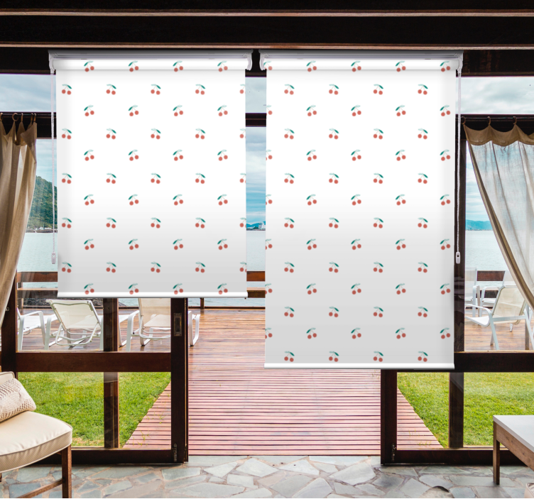 ブラインド 果物と野菜 さくらんぼ柄デザイン - TENSTICKERS