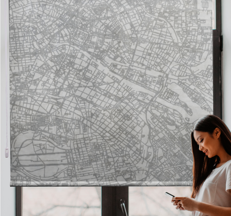 ブラインド オリジナル シティマップアウトライン - TENSTICKERS