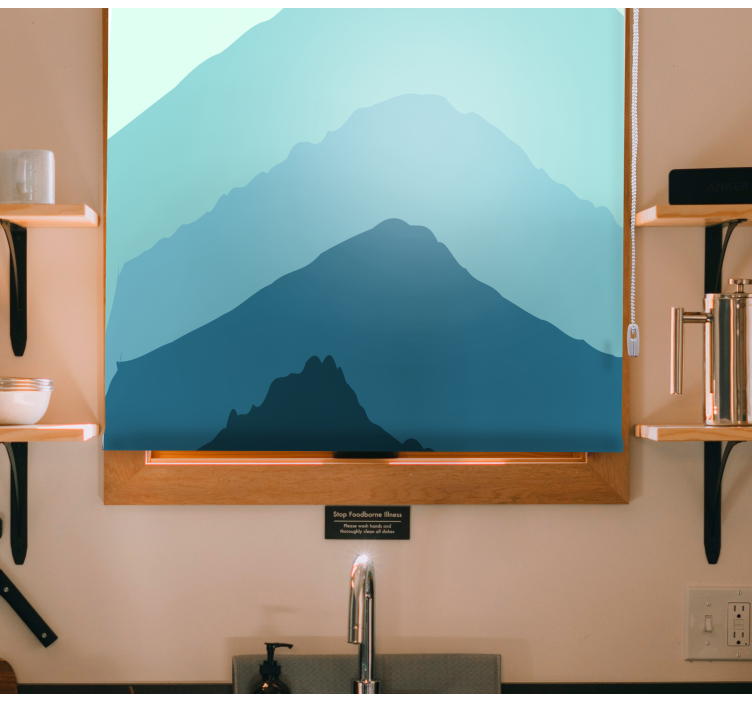 ブラインド オリジナル 山のシルエット層 - TENSTICKERS