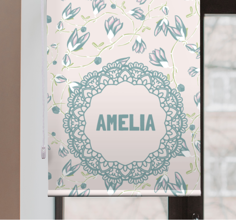 ブラインド テンネージャールーム 繊細な花模様の名前 - TENSTICKERS