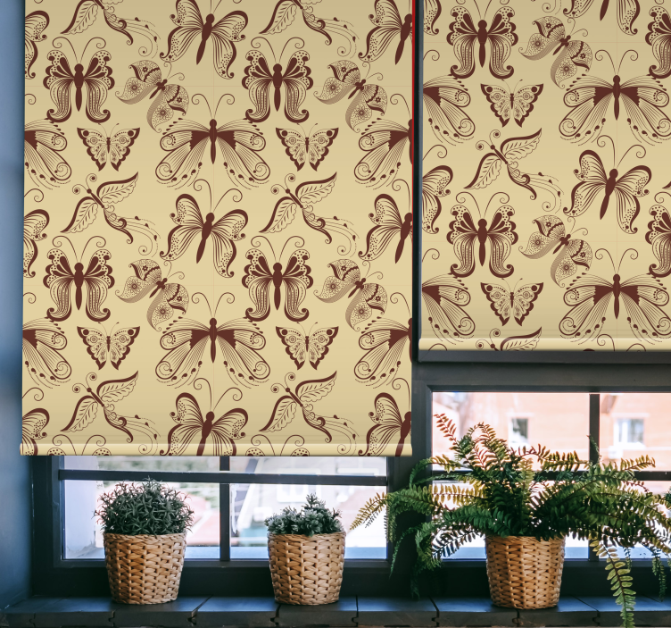 ブラインド ちょうちょ 複雑な蝶の模様 - TENSTICKERS