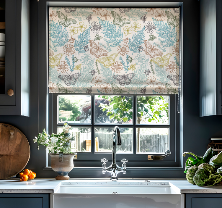 ブラインド ちょうちょ 花の蝶 - TENSTICKERS